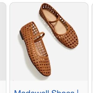 Madewell Greta Ballet Flat woven in tan/light brown